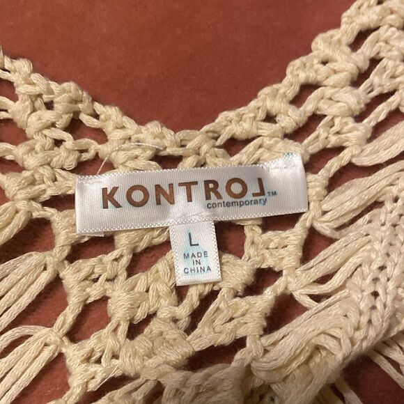 Boho Chic Crotchet Fringe Cover up Large Festival Attite - Picture 8 of 9